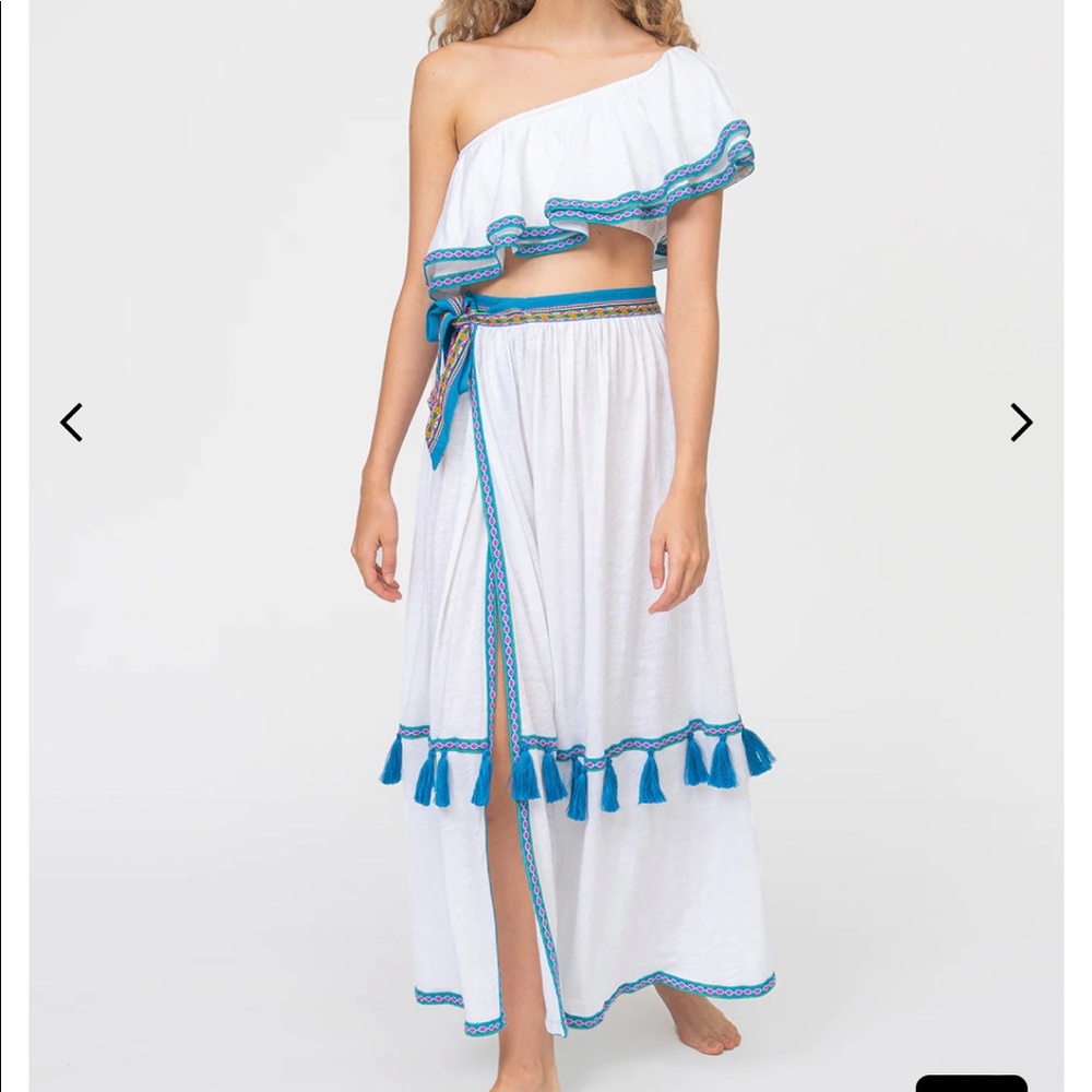 NWT Pitusa swing cover up skirt and top set two piece
